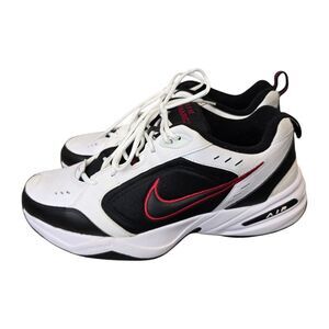 Nike Air Monarch IV Men's 13 White Black Red Training  Shoes Sneakers 415445-101